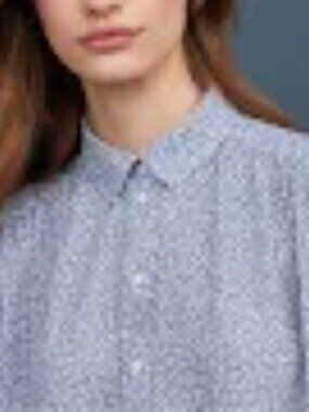 H&M Blue And White Floral Blouse, EUR Size38